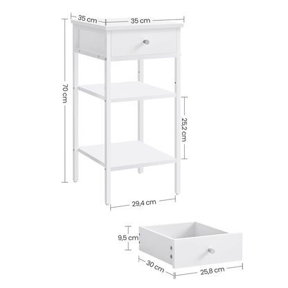 Artikelbild 2 für VASAGLE Nachttisch weiß 35,0 x 35,0 x 70,0 cm, Artikelnummer 438699