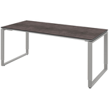 Artikelbild 1 für röhr Imperia höhenverstellbarer Schreibtisch quarzit rechteckig, Kufen-Gestell silber 180,0 x 80,0 cm, Artikelnummer 600098