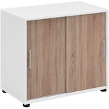 Artikelbild 1 für röhr Schiebetürenschrank direct.office, 859S231000 weiß, eiche 1 Fachboden 80,4 x 42,5 x 74,0 cm, Artikelnummer 460903