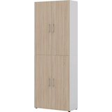 Artikelbild 1 für röhr Aktenschrank direct.office, 859S651000 weiß, eiche 5 Fachböden 80,0 x 33,5 x 212,5 cm, Artikelnummer 461119
