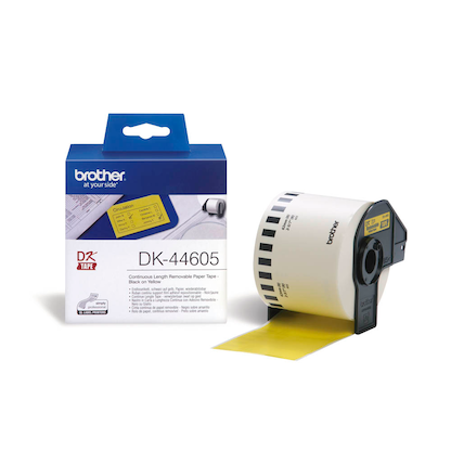 Artikelbild für brother Endlospapierrolle für Etikettendrucker DK44605 gelb, 62,0 mm, 1 x 1 Etiketten, Artikelnummer 556456