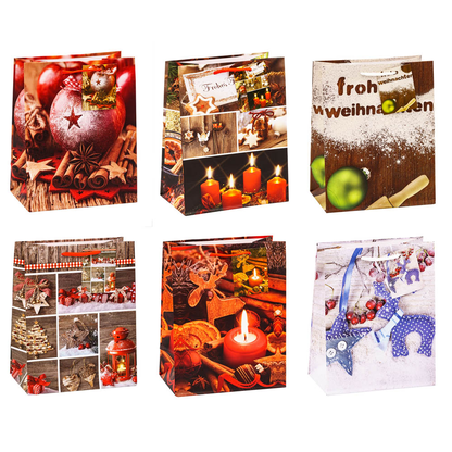 Artikelbild für 12 TSI Geschenktüten Weihnachten Serie 6 Motiv sortiert 18,0 x 23,0 cm, Artikelnummer 649018