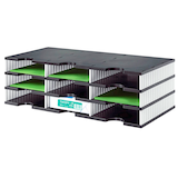 Artikelbild 1 für styro Sortierstation styrodoc trio black & white schwarz/weiß mit 9 Fächer, Artikelnummer 403670