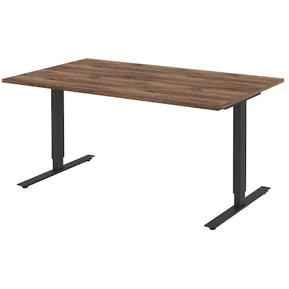 Artikelbild für röhr quantum Schreibtisch eiche rechteckig, T-Fuß-Gestell grau 160,0 x 80,0 cm, Artikelnummer 721874