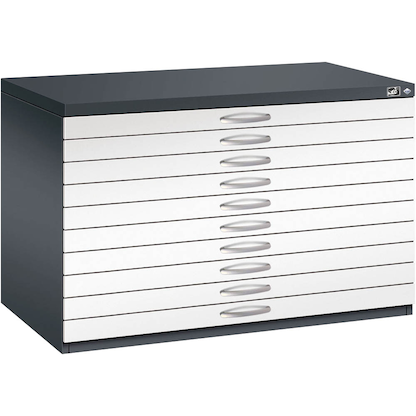 Artikelbild 4 für CP 7100 Planschrank schwarzgrau, verkehrsweiß 10 Schubladen 110,0 x 76,5 x 76,0 cm, Artikelnummer 683108