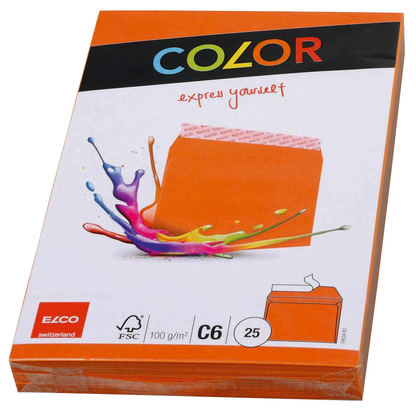 Artikelbild 3 für ELCO Briefumschläge Color DIN C6 ohne Fenster orange haftklebend 25 St., Artikelnummer 289019