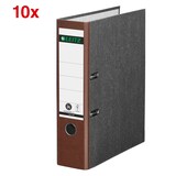 Artikelbild 1 für AKTION: 10 LEITZ 1080 Ordner braun marmoriert Karton 8,0 cm DIN A4, Artikelnummer 653778