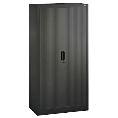 Artikelbild für CP Omnispace Rollladenschrank schwarzgrau 3 Fachböden 80,0 x 42,0 x 166,0 cm, Artikelnummer 412275