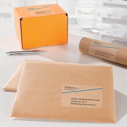 Artikelbild 7 für 250 AVERY Zweckform Folien-Versandetiketten J4722-25 transparent 96,0 x 50,8 mm, Artikelnummer 345322