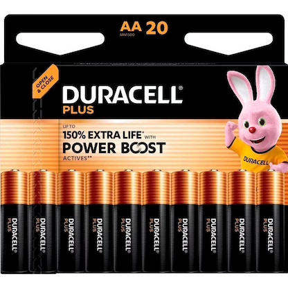 Artikelbild für 20 DURACELL Batterien PLUS Mignon AA 1,5 V, Artikelnummer 688459