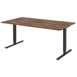 Artikelbild 1 für röhr quantum Schreibtisch eiche rechteckig, T-Fuß-Gestell grau 180,0 x 80,0 cm, Artikelnummer 721917