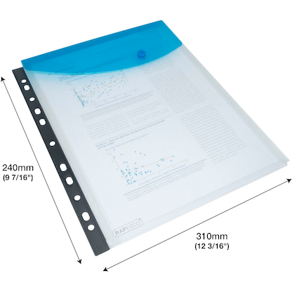 Artikelbild 4 für 5 RAPESCO® Dokumententaschen DIN A4 farbsortiert glatt, Artikelnummer 700672