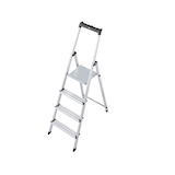Artikelbild 1 für KRAUSE Stehleiter einseitig MONTO Solidy silber 4 Stufen, H: 160,0 cm, Artikelnummer 568004
