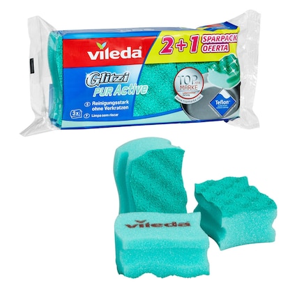 Artikelbild 4 für vileda Glitzi PUR Active Topfreiniger, 3 St., Artikelnummer 583265