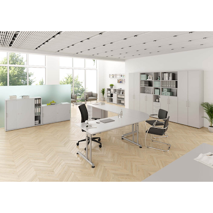 Artikelbild 6 für HAMMERBACHER Schiebetürenschrank Popular, V1753S/G/W/BS grafit, weiß 2 Fachböden 120,0 x 40,0 x 110,0 cm, Artikelnummer 991372