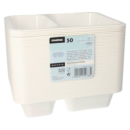 Artikelbild 3 für 50 STARPAK Einweg-Menüschalen 1,205 l, Artikelnummer 823092
