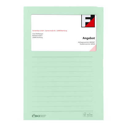 Artikelbild 7 für 10 ÖKI Sichthüllen Ordo pastell DIN A4 farbsortiert glatt 120 g/qm, Artikelnummer 530448