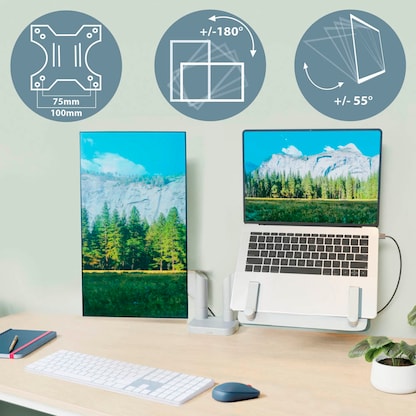 Artikelbild 5 für LEITZ Laptop-Monitor-Halterung Ergo 65380085 lichtgrau für 1 Monitor und 1 Laptop, Tischklemme, Artikelnummer 103737