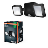 Artikelbild 1 für OSRAM LED-Außenleuchte mit Dämmerungssensor und Bewegungsmelder Battery LED Spotlight Double, schwarz 10 W, Artikelnummer 710198