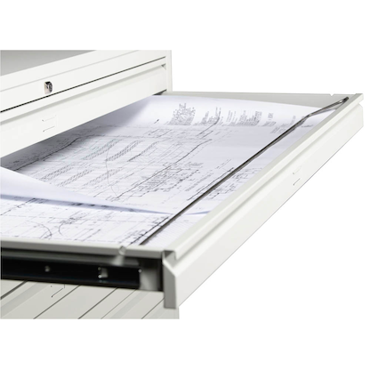 Artikelbild 4 für Gürkan Planschrank lichtgrau 5 Schubladen 140,0 x 95,0 x 53,0 cm, Artikelnummer 564462