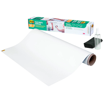 Artikelbild für Post-it® selbstklebende Whiteboardfolie Flex Write Surface blanko 91,4 x 60,9 cm, 1 Rolle, Artikelnummer 264954