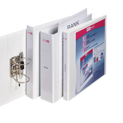 Artikelbild 8 für VELOFLEX VELODUR® Präsentationsringbücher 2-Ringe weiß 2,0 cm DIN A4, 10 St., Artikelnummer 599449