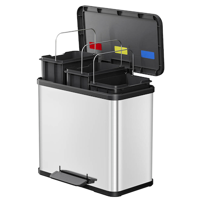 Artikelbild 2 für Hailo Öko trio Plus L Mülltrenner 27,0 l edelstahl, Artikelnummer 751663