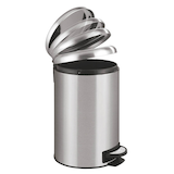 Artikelbild 1 für WENKO Leman Mülleimer 12,0 l silber, Artikelnummer 805543