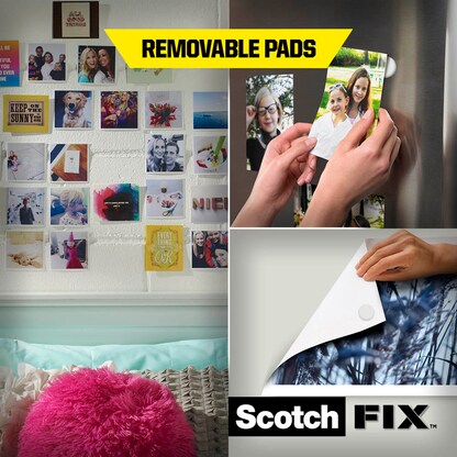 Artikelbild 2 für Scotch FIX™ REMOVABLE PADS doppelseitige Klebepads für max. 300,0 g 11,0 x 15,0 mm, 36 St., Artikelnummer 571139