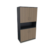 Artikelbild 1 für fm Regalschrank Sidney, 4260429769575 lavagrau, eiche natur 100,0 cm 44,2 cm, Artikelnummer 413833