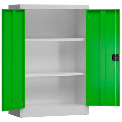 Artikelbild für ClassiX Metallschrank X-530295 lichtgrau, gelbgrün 80,0 x 38,0 x 120,0 cm, aufgebaut, Artikelnummer 184568