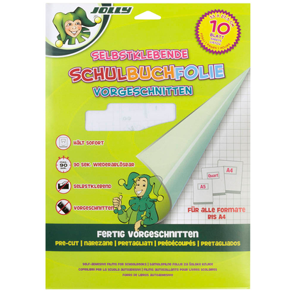 Artikelbild 3 für JOLLY Bucheinbandfolie selbstklebend transparent 37,5 cm x 53,0 cm, Artikelnummer 530337