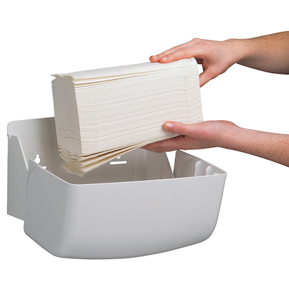 Artikelbild 2 für Aquarius® Papierhandtuchspender 6956 weiß Kunststoff, Artikelnummer 315960