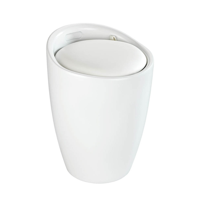 Artikelbild 2 für WENKO Badhocker mit Wäschesammler Candy 24228100 weiß matt, Artikelnummer 531263