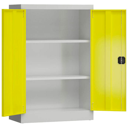 Artikelbild für ClassiX Metallschrank X-530296 zinkgelb, lichtgrau 80,0 x 38,0 x 120,0 cm, aufgebaut, Artikelnummer 184576