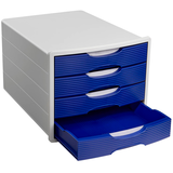 Artikelbild 1 für office discount Schubladenbox blau 1001-DO-14, DIN A4 mit 4 Schubladen, Artikelnummer 837387