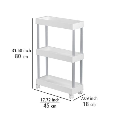Artikelbild 2 für WENKO Nischenwagen Mino weiß 18,0 x 45,0 x 80,0 cm, Artikelnummer 811154