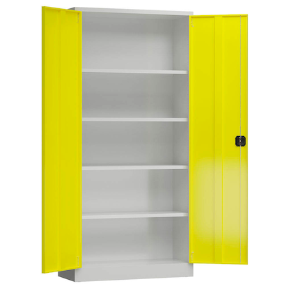 Artikelbild für ClassiX Metallschrank X-530346 zinkgelb, lichtgrau 92,0 x 42,0 x 194,5 cm, aufgebaut, Artikelnummer 184608