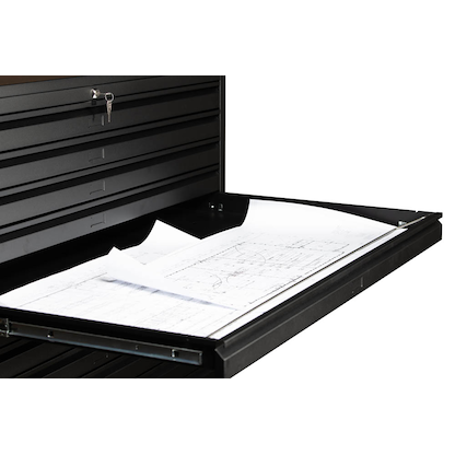 Artikelbild 3 für Gürkan Planschrank schwarz 10 Schubladen 140,0 x 95,0 x 105,0 cm, Artikelnummer 564620