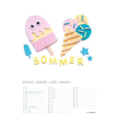 Artikelbild 3 für folia Kalender zum Selbstgestalten 21,0 x 30,1 cm jahresunabhängig, Artikelnummer 848794