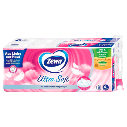 Artikelbild 6 für Zewa Toilettenpapier Ultra Soft 4-lagig, 20 Rollen, Artikelnummer 614582