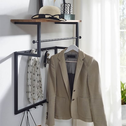 Artikelbild 4 für WOHNLING Wandgarderobe WL6.452 braun Holz 10 Haken 60,0 x 76,0 cm, Artikelnummer 908907