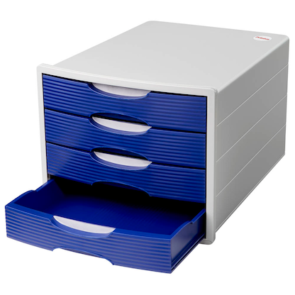Artikelbild 5 für AKTION: office discount Schubladenbox blau, DIN A4 mit 4 Schubladen + GRATIS Lambertz Compliments Gebäck 500,0 g, Artikelnummer 955643