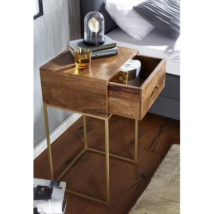 Artikelbild 4 für WOHNLING Nachttisch Massivholz mango 40,0 x 35,0 x 75,5 cm, Artikelnummer 909024