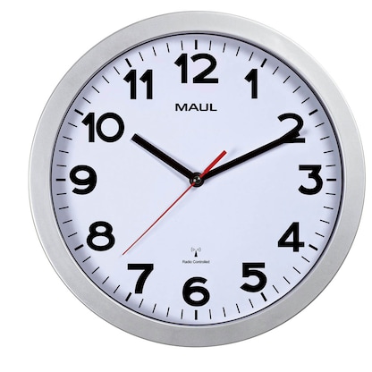 Artikelbild 24 für MAUL Funkwanduhr MAULstep weiß silber Kunststoff, Ø 30,0 cm, Artikelnummer 139273
