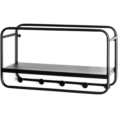 Artikelbild 2 für HAKU Möbel Wandgarderobe 23506 schwarz Metall 5 Haken 45,0 x 25,0 cm, Artikelnummer 491557