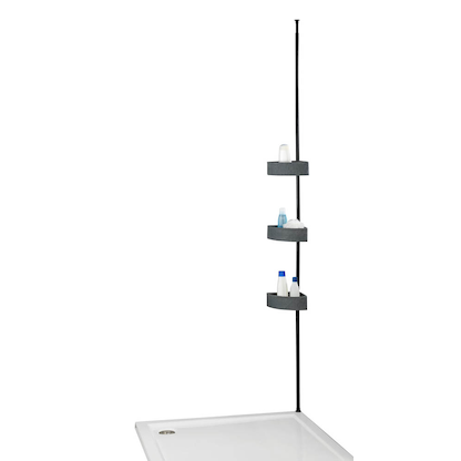 Artikelbild 7 für WENKO Teleskop-Duschregal Villata schwarz 28,0 x 20,5 x 78,0-275,0 cm, Artikelnummer 804231