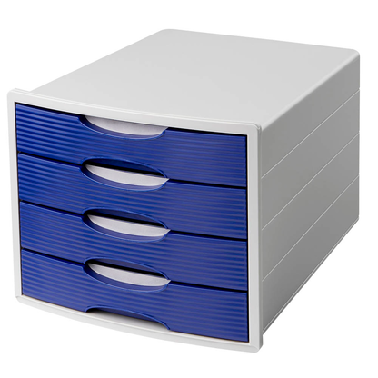 Artikelbild 3 für office discount Schubladenbox blau 1001-DO-14, DIN A4 mit 4 Schubladen, Artikelnummer 837387