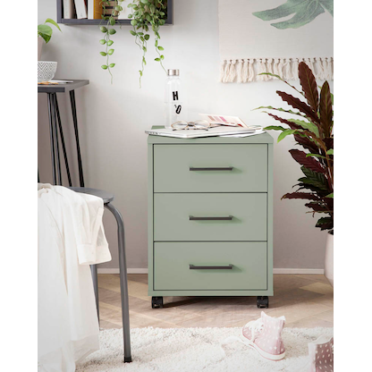 Artikelbild 4 für MÖBELPARTNER Ruby Rollcontainer pastellgrün 3 Auszüge 40,1 x 50,0 x 57,0 cm, Artikelnummer 323806