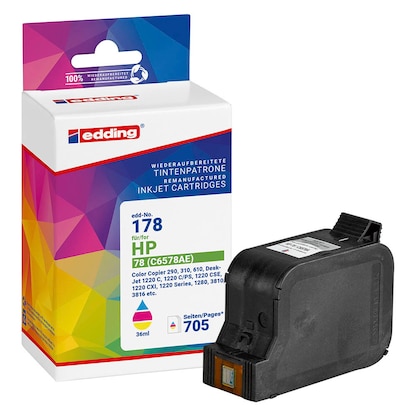 Artikelbild 23 für edding EDD-178 color Druckerpatrone kompatibel zu HP 78 (C6578A), Artikelnummer 108159